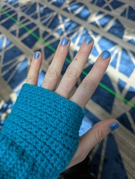 my nails matched my pawgloves very well :3