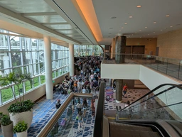 from on top of the escalator at the east end of the conspace