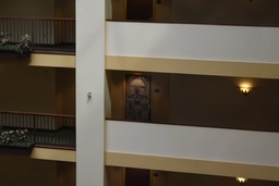 someone's room door across from ours had a bloody halloween keep out curtain