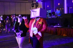 Spamton and Tenna at the rave