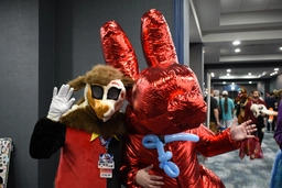 Scrumble and a red balloon animal!