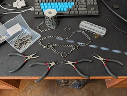 my cheap Amazon tools and the martingale collar i made