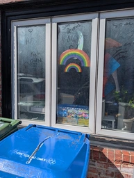 gay ass rainbows and pokemon card boxes (Lucario spotted)