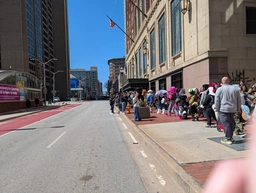 there was a no kings protest happening at the same time as the fursuit parade and i couldn't not take a shot