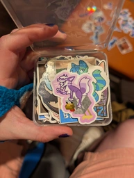my haul from the sticker swap